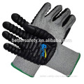 13 Guage Cut resistant HPPE Coated Black latex Rubber High Industrial Glove Wholesale